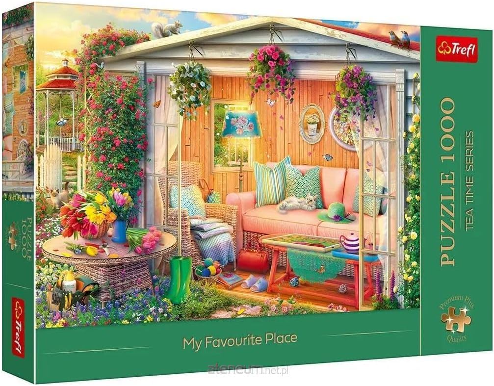 Trefl Premium Plus - Puzzle Tea Time: My Favorite Places - 1000 pieces, Series of Painted Nostalgic Pictures, Perfectly Matching Elements, for Adults and Children from 12 Years, 10801