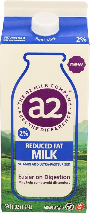 A2 Milk, Milk 2% Reduced Fat, 59 Fl Oz