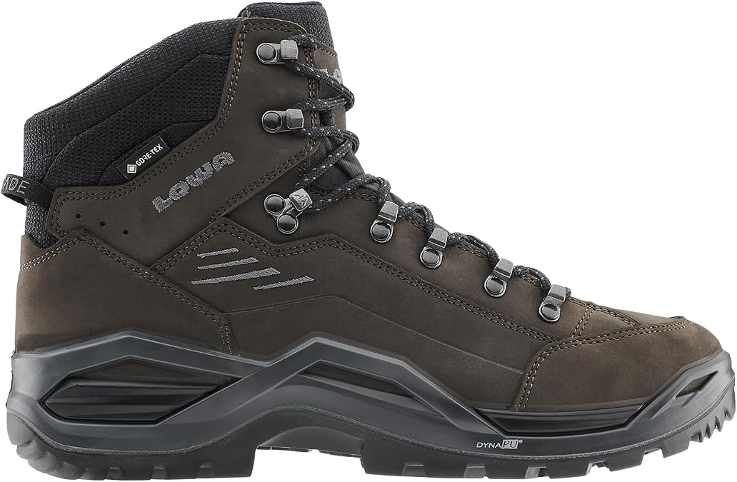 LOWA Renegade EVO GTX Mid Boots Medium, Dark Brown Black, 8.5 Men