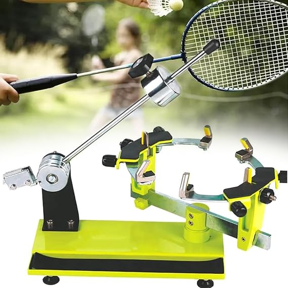 Badminton Racquet Stringing Machine,Tennis Racquet Stringing Machine, 6-point Mounting System, Tabletop Racket String Machine, Adjustable V-brackets, for Tenni