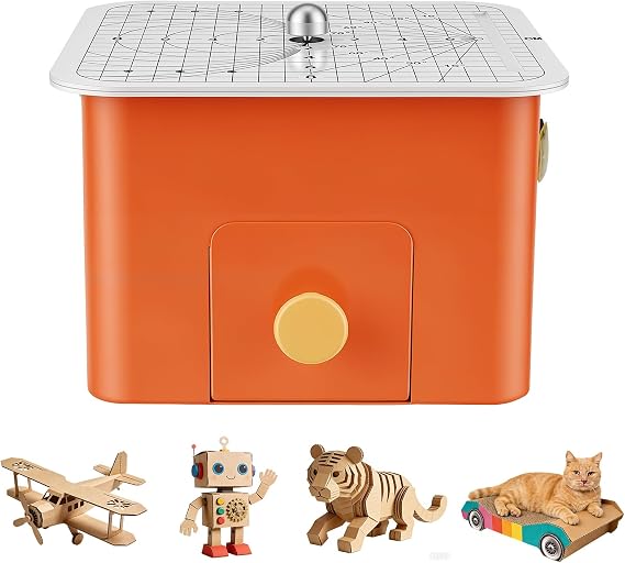 Safe Cardboard Cutter for Kids, 45w Electric Chomp Saw with Bladeless Technology, Precision Cutting for 4mm Thick Cardboard, Stem DIY Craft Tool for 3D Models & School Projects