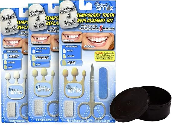 Instant Smile Makeover Select A Tooth Temporary Replacement Kit - All 3 Shades!