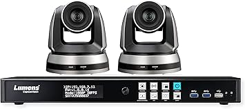 Lumens LC100BUNDLE61PB Video System Bundle; Bundle Includes: (1) LC100 CaptureVision System, and (2) Black VC-A61PB 4K 30fps PTZ IP Cameras