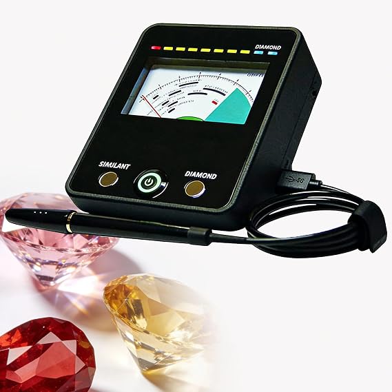 High Accuracy Gemstone Testing Pen, Professional Diamond Moissanite Detector Kit with LED Display and Calibration, Portable Jewelry Appraisal Tool