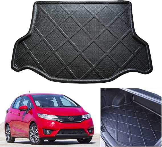Car Mat Boot Pad Carpet Cargo Mat Trunk Liner Cargo Tray Floor Mat Compatible for Honda Fit 2014 2015 2016 2017 2018 2019 2020 2021 2022 2023 2024 2025 2026