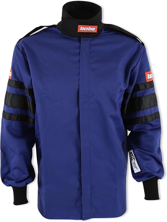 RaceQuip 111026RQP 110 Series Race Jacket SFI 3.2A/1 Blue/Black Stripe XL