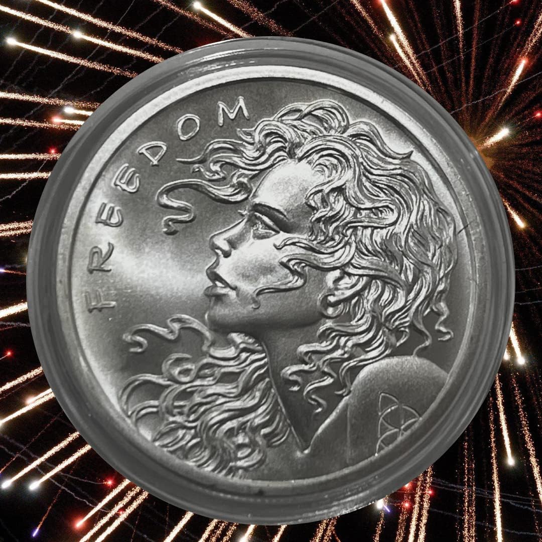 1 oz Freedom Girl Silver Shield Silver  Free Capsule  Gift Pouch
