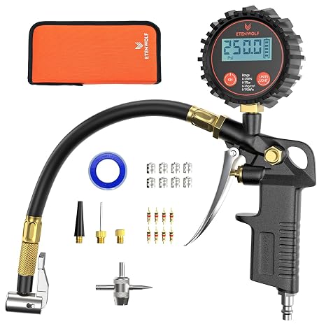 ETENWOLF T500 Digital Tire Pressure Gauge with Inflator
