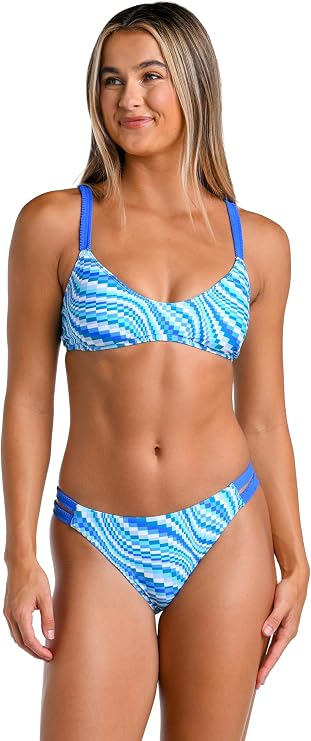 Hobie Women's Over The Shoulder Scoop Bikini Swimsuit Top