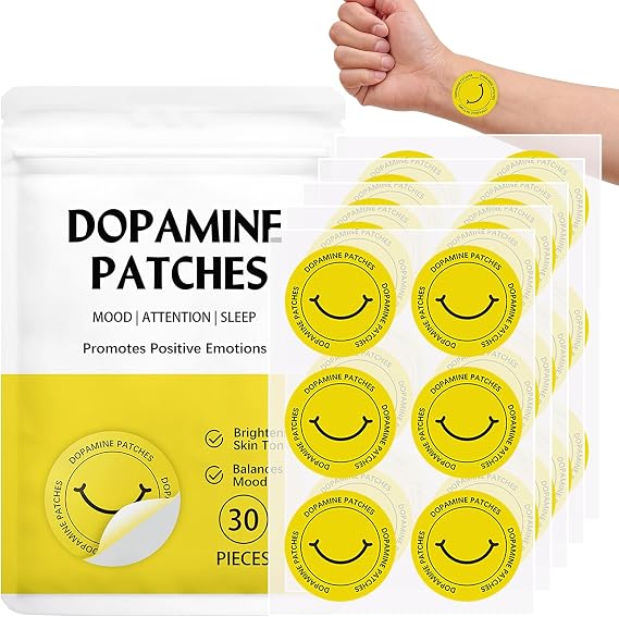 Dopamine Patches, Dopamine Supplement for Men and Women, Provides Mood Support and Improves Focus, for Use At Work and While Traveling 30pcs