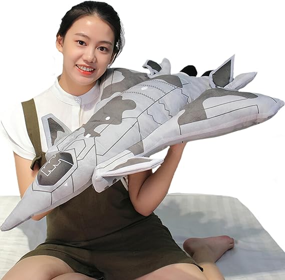 29 Inch Airplane Plush Toy with Blanket Warplane Stuffed Animal, Space Shuttle Plush for Kids, Sofa or Travel Decor