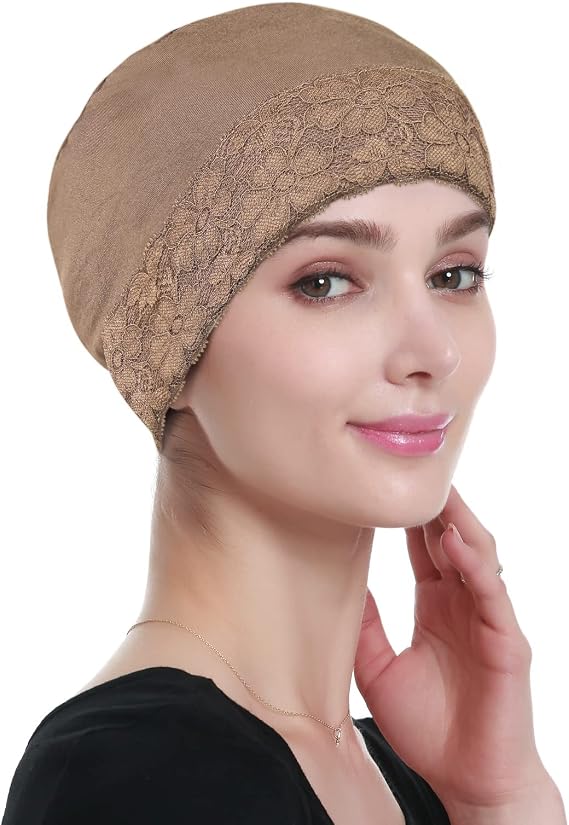 Lace Beanie Sleep Caps Head Coverings for Women Hair Loss