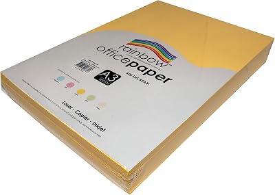Rainbow A3 80Gsm Office Paper 500 Sheets, Lemon Yellow