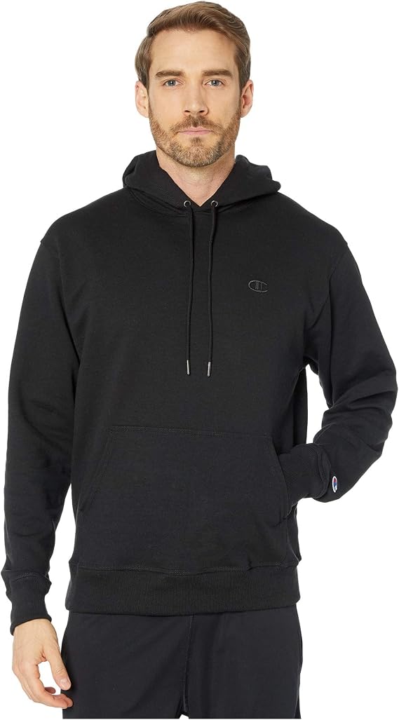 Champion Men's Pullover Fleece Hoodie, Midweight, C Logo (Reg. Or Big & Tall)