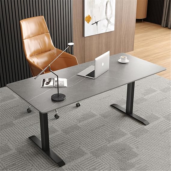 Height Adjustable Electric Standing Desk,100 X 60Cm Computer Table, Home Office Workstation, with Powerful Motor & Anti-Collision Design
