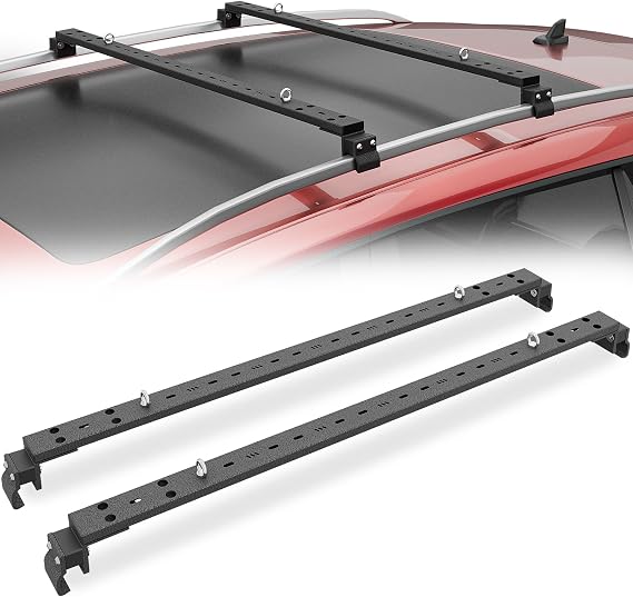Heavy Duty 300 LBS Universal Roof Rack Cross Bars Compatible with Flush & Raised Side Rails, Adjustable Crossbars Cargo Carrier Rooftop Luggage Cars Vehicles Suvs