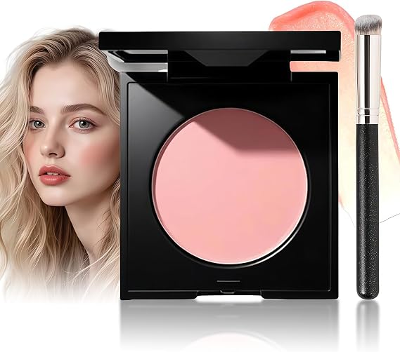 Luminance Under Eye Brightener & Concealer Powder with Brush - Instantly Covers Dark Circles, Hydrates, Blends Seamlessly with Makeup for Radiant Look (Pink, 1pc)