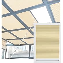Skylight Shades Blinds, Manual Blackout Curtain Shades With Telescopic Rod Sunroom Roof Blinds For Ceiling Room Darkening(70X70CM)