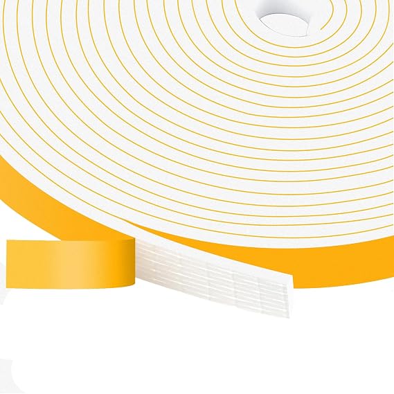 Thin Foam Tape for Silding Doors/Windows and Small Gaps, 1/2x1/8in