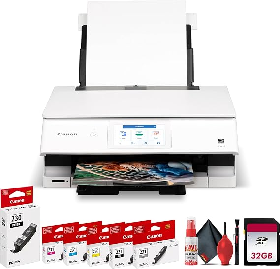Canon PIXMA TS8820 Wireless All-in-One Inkjet Printer Bundle