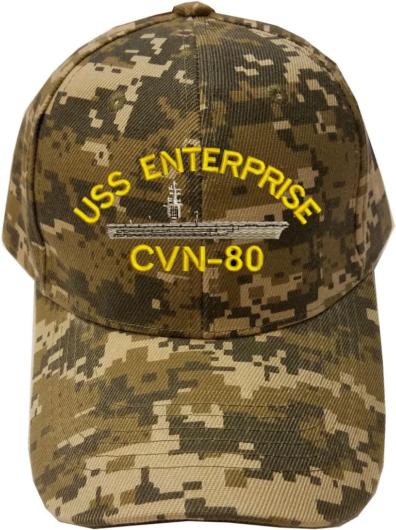 Military USS Enterprise CVN-80 Digital Camo Camouflage Baseball Cap Hat