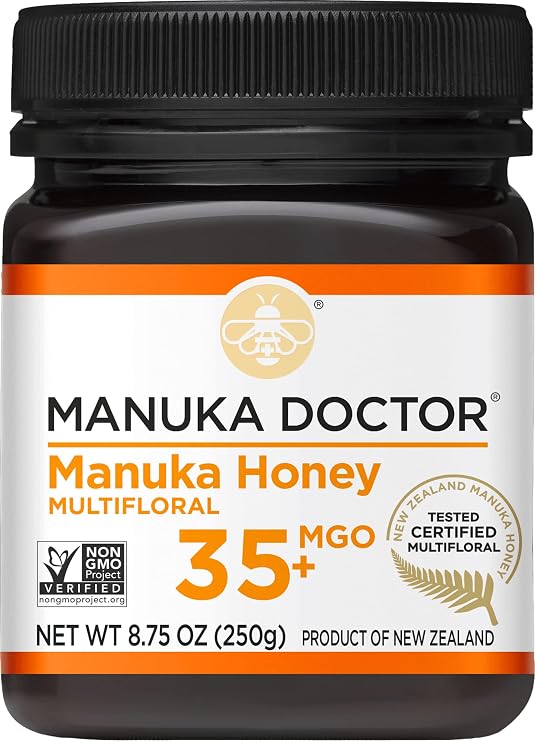 Manuka Doctor - MGO 35+ Manuka Honey Multifloral, 100% Pure New Zealand Honey. Certified. Raw. Non-GMO (8.75oz)