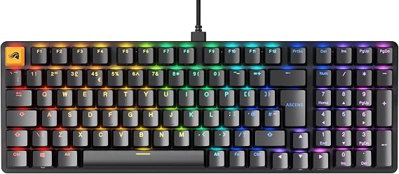 GLORIOUS Gaming GMMK 2 Full Size (96%) - Mechanical Gaming Keyboard, Aluminium Frame, Customisable, Doubleshot Caps, Fox Switches, Per Key RGB, Full NKRO, English UK QWERTY Layout - Black