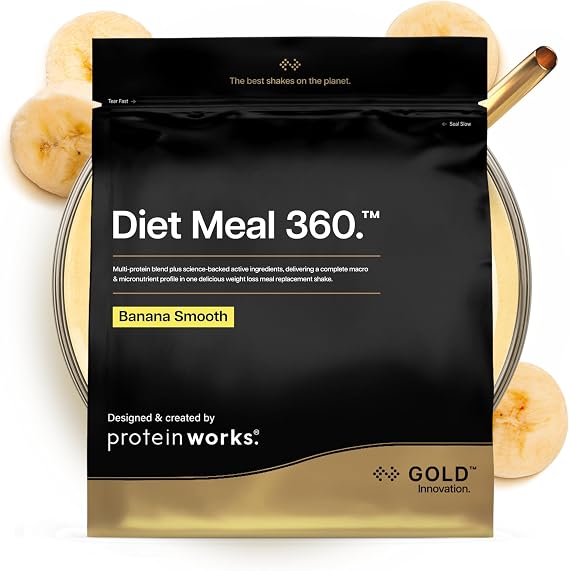 Protein Works | Diet Meal 360 - Gold, Banana Smooth, 14 Meals, 1kg
