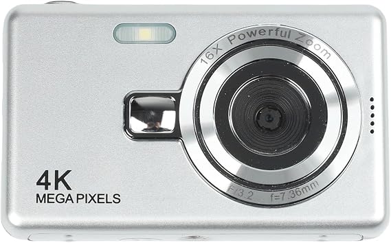 CCD 1080P Camera With 96MP Pixel Sensor, 16X Zoom, 2.4 Inch IPS LCD, USB Powered, AVI Video Capture And JPG Export(Silver)