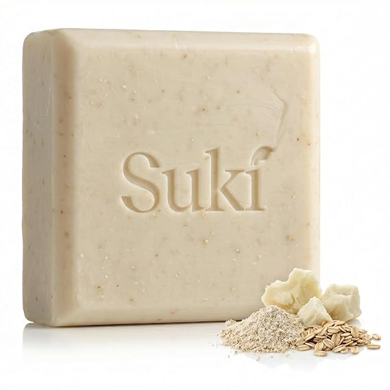 Suki Sensitive Skin Bar Soap for Women, Men, Teens Dry or Acne Prone Face & Body - Hypoallergenic Soap for Sensitive Skin, Cleansing Moisturizing Beauty Bar with Natural Oils, Oatmeal, Shea Butter 4oz
