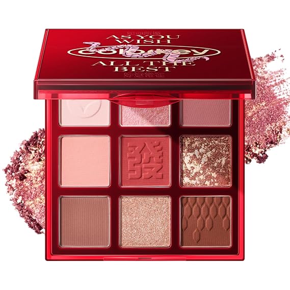COLORKEY Fortune Snake Limited Nine-color Eyeshadow Palette 01 Gold Absorbing Fortune Snake,Matte and Shimmer, Long-Lasting, Water-Resistant, No-Fallout