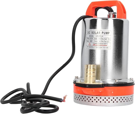 Solar Submersible - DC 24V Stainless Steel Automatic Pumping Water Transfer Pump Well Booster Pump for Swimming Pools Pond Hot Tubs Waterfalls Mining Drainage