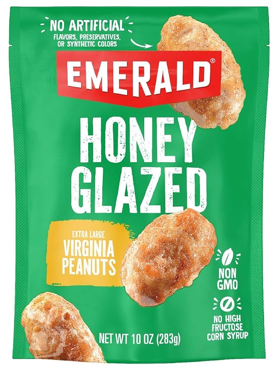 Emerald Honey Glazed XL Virginia Peanuts, 10oz Resealable Bag