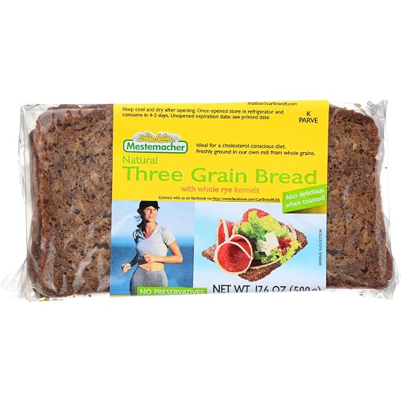 Mestemacher Bread Bread - Three Grain - 17.6 oz - 1 each - - -
