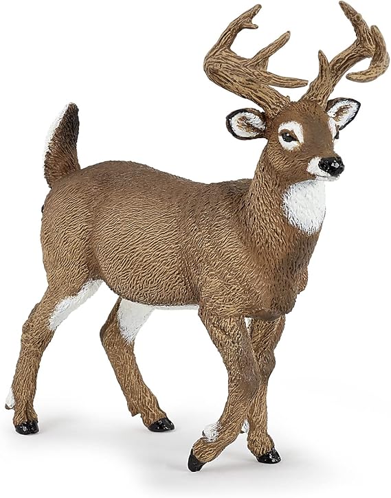 PAPO - White-Tailed Deer - Realistic Figurine - for Ages 3+ Wild Animal Kingdom Collection - Hand Painted - Highly Detailed - Durable and Educational - Gift Idea - Collectable - white-tailed deer