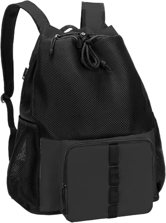 Fasrom Large Mesh Beach Backpack with Zipper Bottom for Men & Women