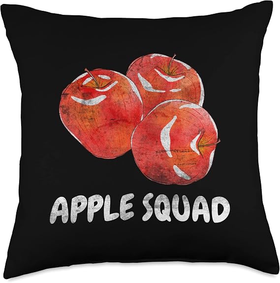 Apple Squad Apple Picker Funny Apple Farmer Loves Apples Throw Pillow
