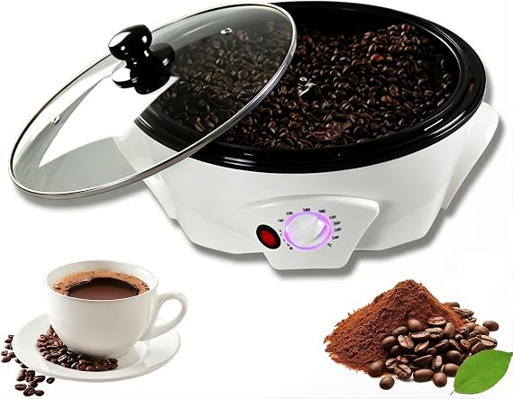 Coffee Roaster Machine, Electric Bean Roaster for Home and Commercial Use, 0-240℃ Temperature Control, Even Heating Drum, 800G Capacity