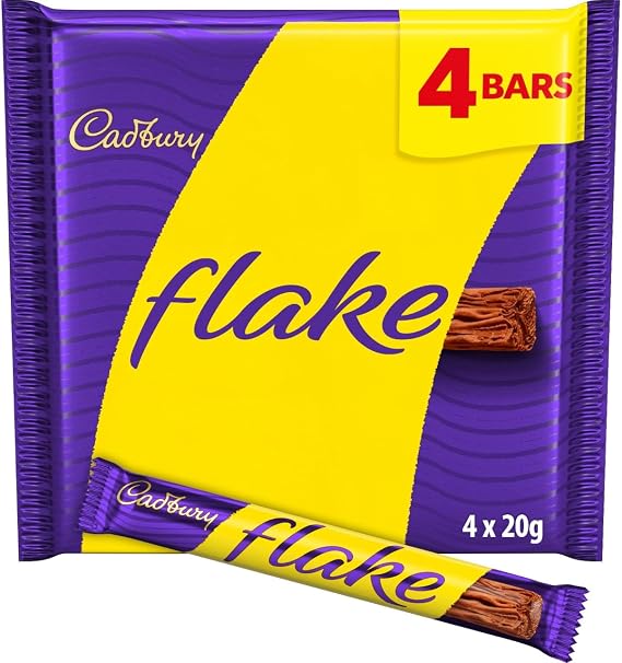 Cadbury Flake Chocolate Bar Multipack, 4 x 20 g (Pack of 1)