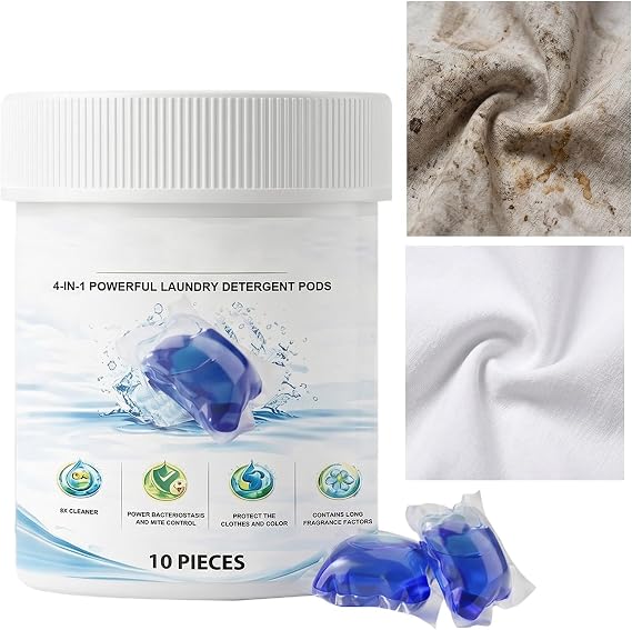 Laundry Soap Pods 10-Piece Deep Cleaning Pacs