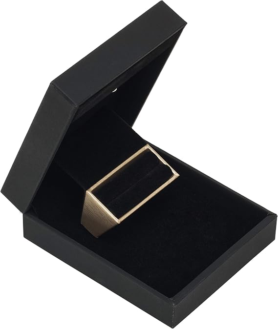 Noble Pack LED Light Up Black Ring Box – Single Ring Gift Case with Inner Velvet Lining – Ideal for Engagement, Proposal, Wedding, Display or