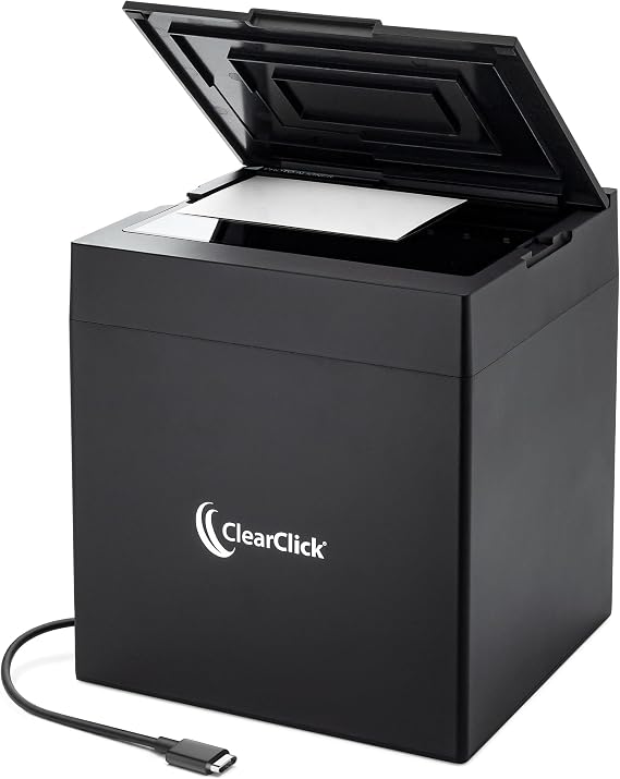 ClearClick InstaScan Photo Scanner for PC & Mac - Scans Each Photo Virtually Instantly - Compatible with 4x6, 5x7, Smaller Photos - No Drivers Required - USB-C Connection [300 DPI Scanning Quality]