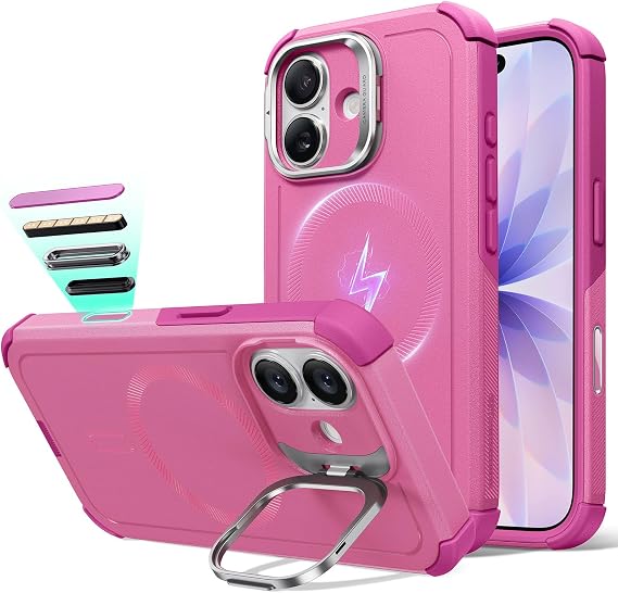 ESR for iPhone 17 Case Flex Stand, for MagSafe, Rugged, Pink