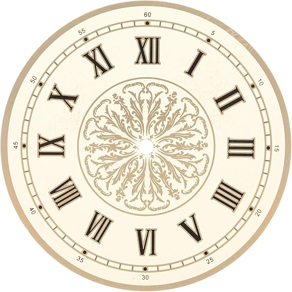 ARTIBETTER 4 Inch Aluminum Clock Face Dial Replacement for Quartz Movement DIY Wall Clock Parts Round Panel for Home Decor Crafts