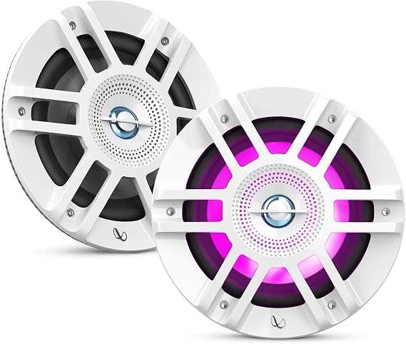 Infinity KAPPA6120MAM - Kappa Marine KAPPA6120M White 6.5" Premium 2-Way RGB LED Coaxial Speakers