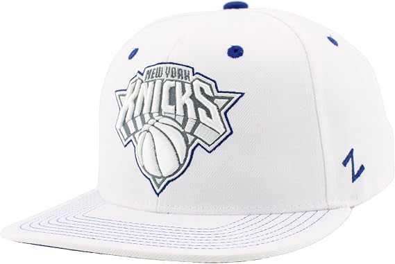 ZHATS NBA Unisex-Adult NBA Officially Licensed Adjustable Snapback Hat Flat Bill Z11 Pop White