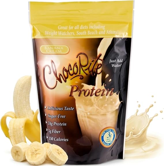 HealthSmart Chocorite Protein Shake Powder, Banana Cream, 14.7 Ounce