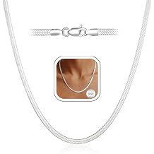 Korotho 925 Sterling Silver Snake Chain Necklace 1.5MM/3.0MM Dainty Sturdy Silver Chains for Women Hypoallergenic & Tarnish Resistant 16" 18" 20" 22" 24" Inch Jewelry Gift