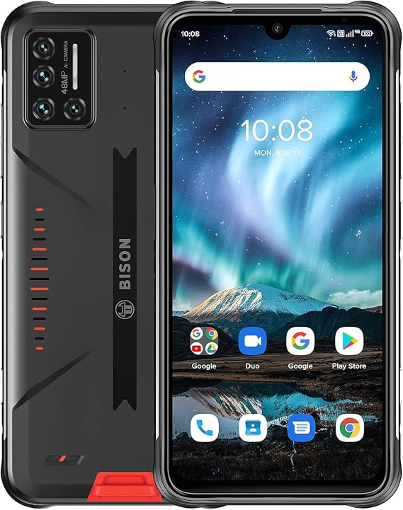 UMIDIGI Bison Rugged Unlocked Cell Phones 6+128GB, IP68 & IP69K Rating Waterproof and Dustproof Smartphone, 6.3" FHD+ Full Screen Cell Phone with 5000mAh Battery and 48MP Quad Camera-Yellow