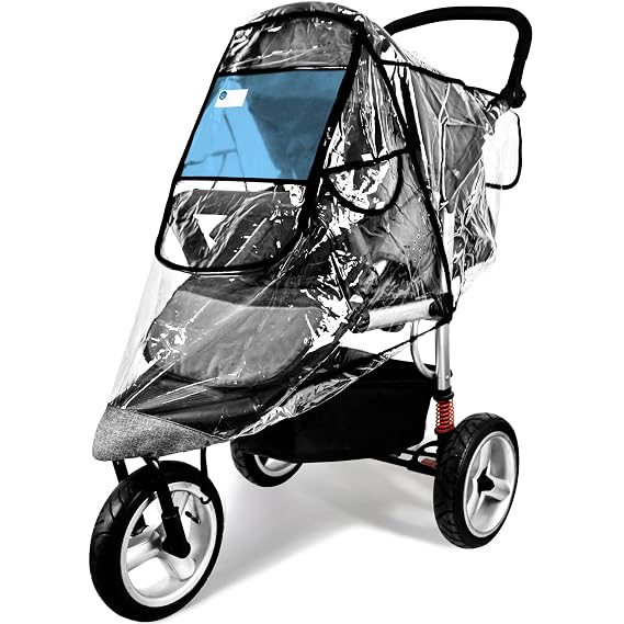 Stroller Rain Cover,Universal Stroller Accessory,Windproof Protection,Clear